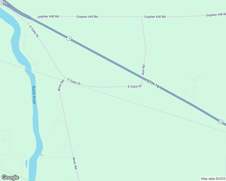map of restaurants, bars, coffee shops, grocery stores, and more near W2855 East Gate Drive in Watertown