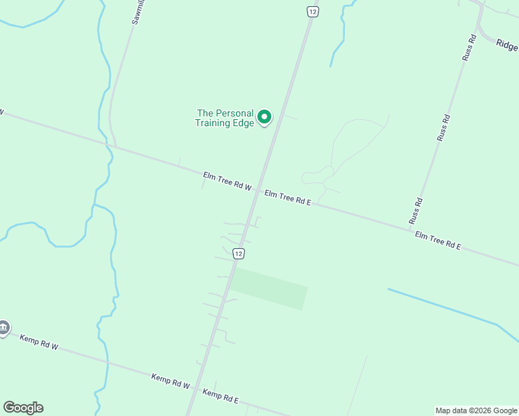 map of restaurants, bars, coffee shops, grocery stores, and more near 207 Regional Road 12 in Grimsby