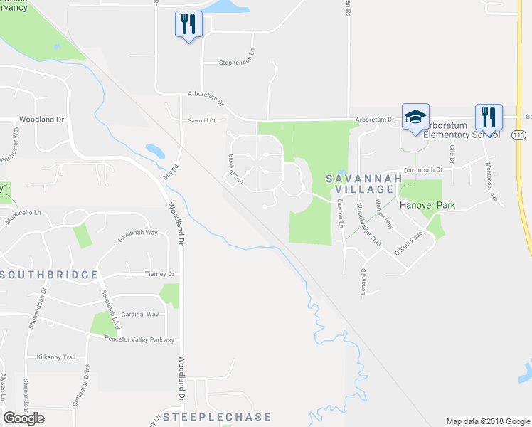 map of restaurants, bars, coffee shops, grocery stores, and more near 1212 Arboretum Court in Waunakee
