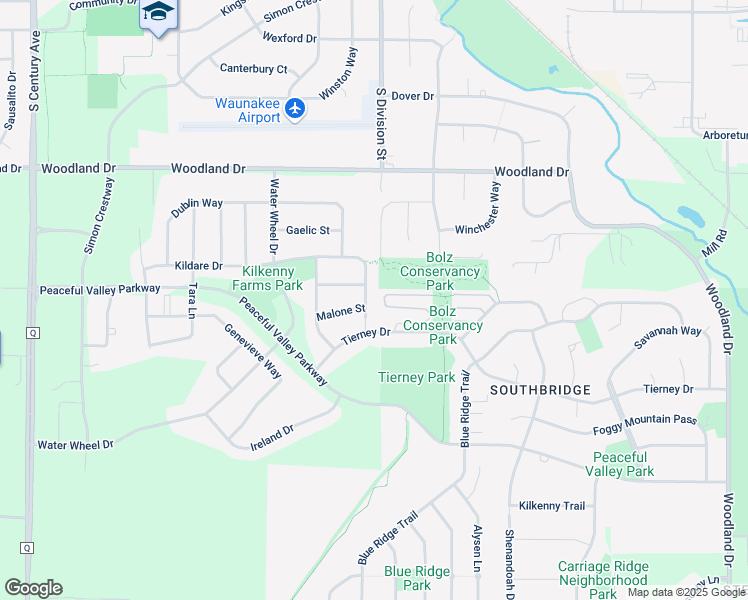 map of restaurants, bars, coffee shops, grocery stores, and more near 1420 Palm Grass Pass in Waunakee