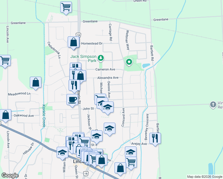 map of restaurants, bars, coffee shops, grocery stores, and more near 4913 Adam Court in Lincoln