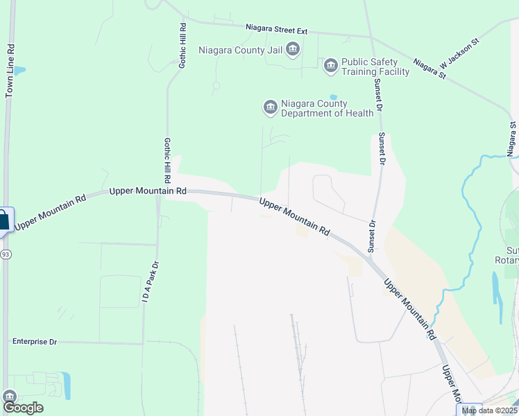 map of restaurants, bars, coffee shops, grocery stores, and more near 5452 Upper Mountain Road in Lockport