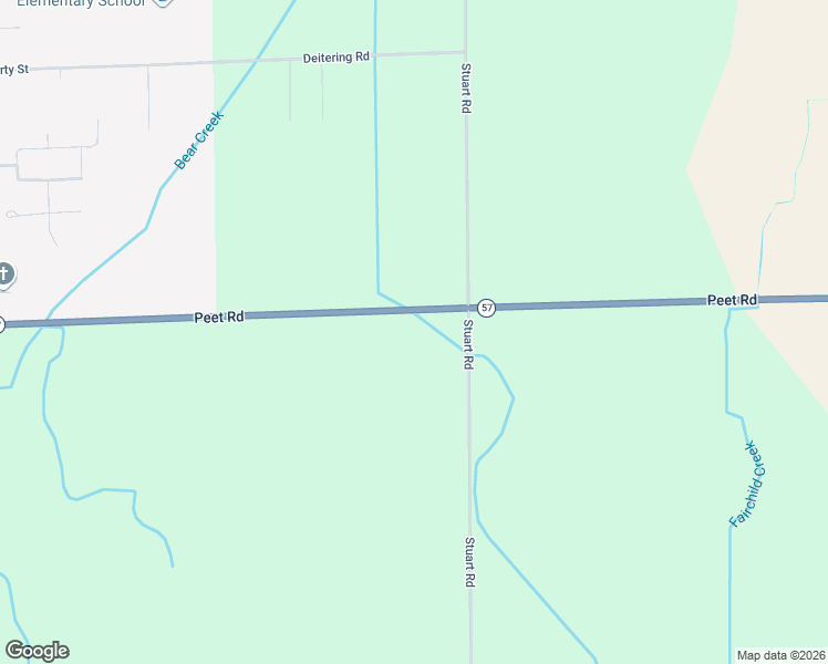 map of restaurants, bars, coffee shops, grocery stores, and more near 9107 Peet Road in Chesaning