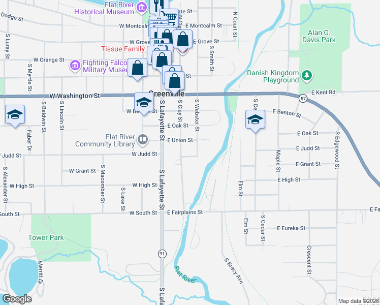 map of restaurants, bars, coffee shops, grocery stores, and more near 209 East Union Street in Greenville