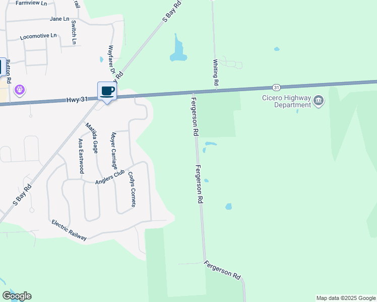 map of restaurants, bars, coffee shops, grocery stores, and more near 8755 Fergerson Road in Cicero