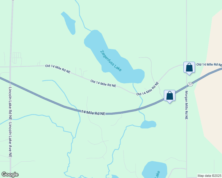 map of restaurants, bars, coffee shops, grocery stores, and more near 13367 Old 14 Mile Road Northeast in Greenville