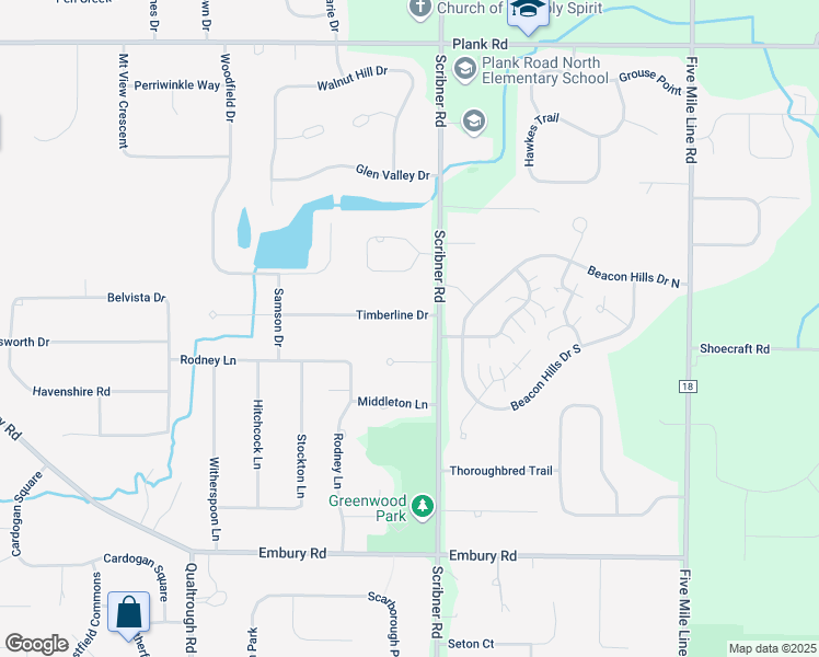 map of restaurants, bars, coffee shops, grocery stores, and more near 10 Timberline Drive in Penfield