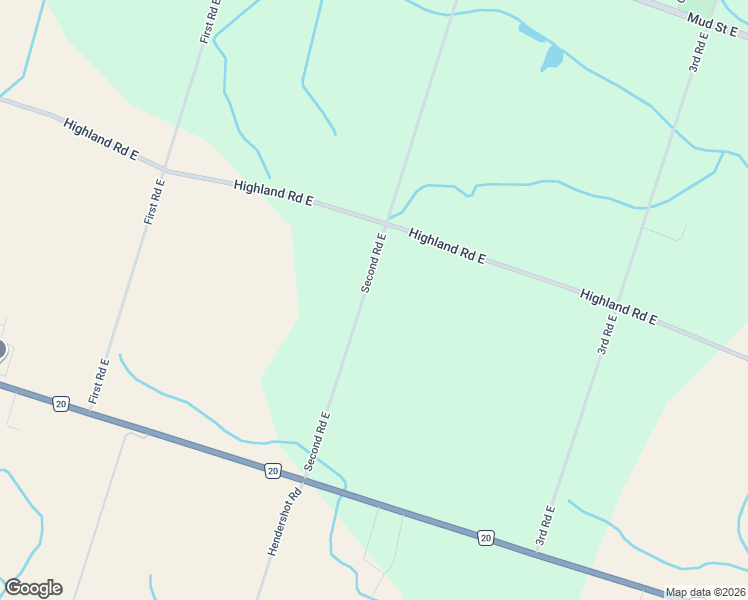 map of restaurants, bars, coffee shops, grocery stores, and more near 96 Second Road East in Hamilton