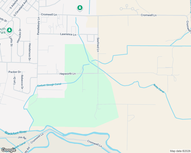 map of restaurants, bars, coffee shops, grocery stores, and more near 1482-2298 Hepworth Lane in Blackfoot