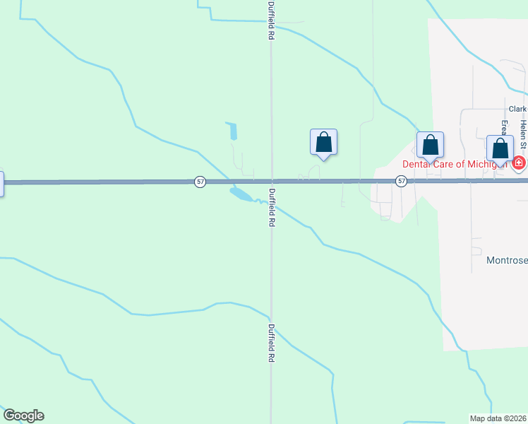 map of restaurants, bars, coffee shops, grocery stores, and more near 11459 Duffield Road in Montrose