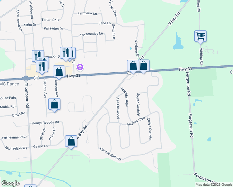 map of restaurants, bars, coffee shops, grocery stores, and more near 6333 Asa Eastwood in Cicero