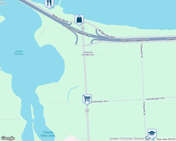 map of restaurants, bars, coffee shops, grocery stores, and more near 4381 Jordan Road in Lincoln