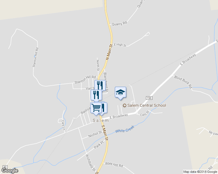 map of restaurants, bars, coffee shops, grocery stores, and more near 8 Blanchard St in Salem