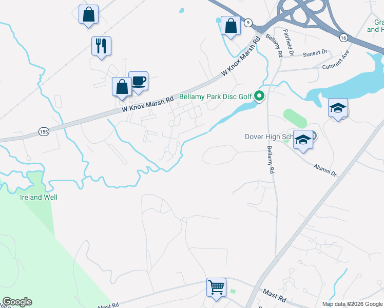 map of restaurants, bars, coffee shops, grocery stores, and more near 22 Lisa Beth Circle in Dover