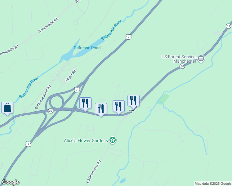 map of restaurants, bars, coffee shops, grocery stores, and more near 52 Steeple View Road in Manchester