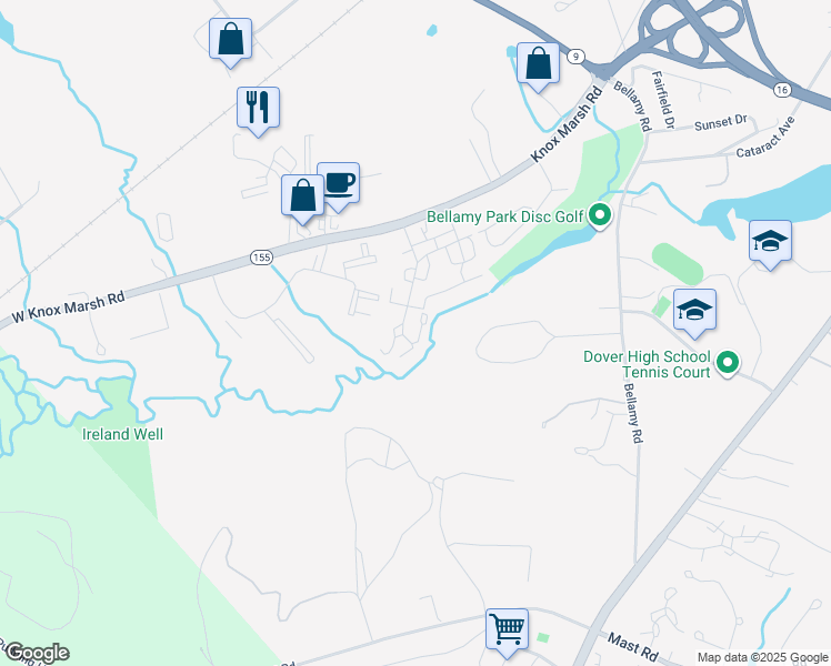 map of restaurants, bars, coffee shops, grocery stores, and more near 710 Marthas Way in Dover