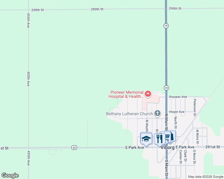 map of restaurants, bars, coffee shops, grocery stores, and more near in Viborg