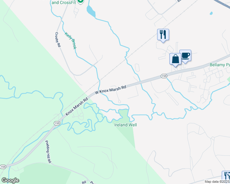 map of restaurants, bars, coffee shops, grocery stores, and more near 251 Knox Marsh Road in Dover