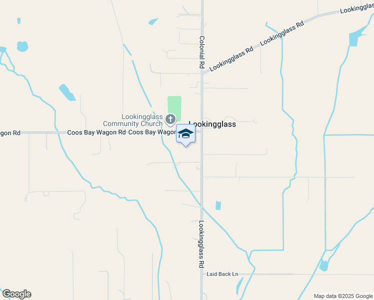 map of restaurants, bars, coffee shops, grocery stores, and more near 7421 Lookingglass Road in Roseburg