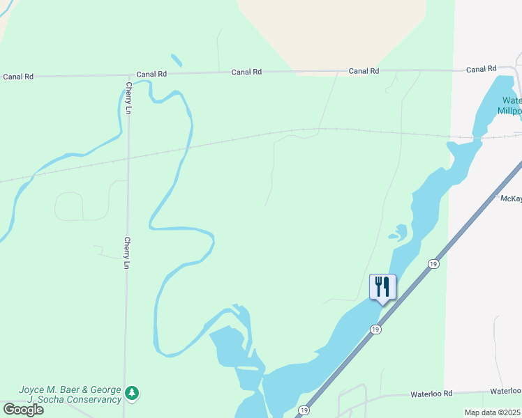 map of restaurants, bars, coffee shops, grocery stores, and more near 97 Canal Road in Waterloo