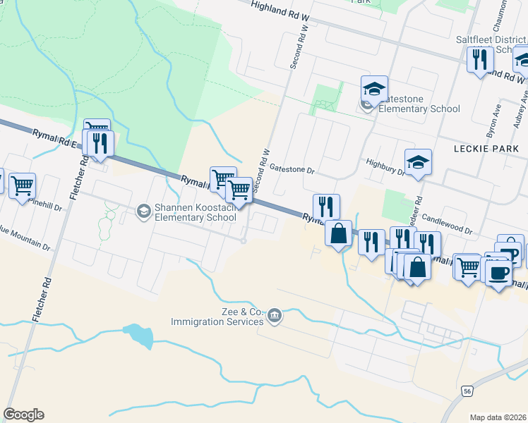 map of restaurants, bars, coffee shops, grocery stores, and more near in Hamilton