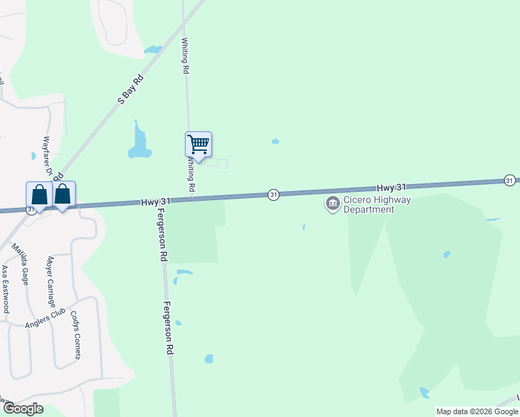 map of restaurants, bars, coffee shops, grocery stores, and more near 6576 New York 31 in Cicero