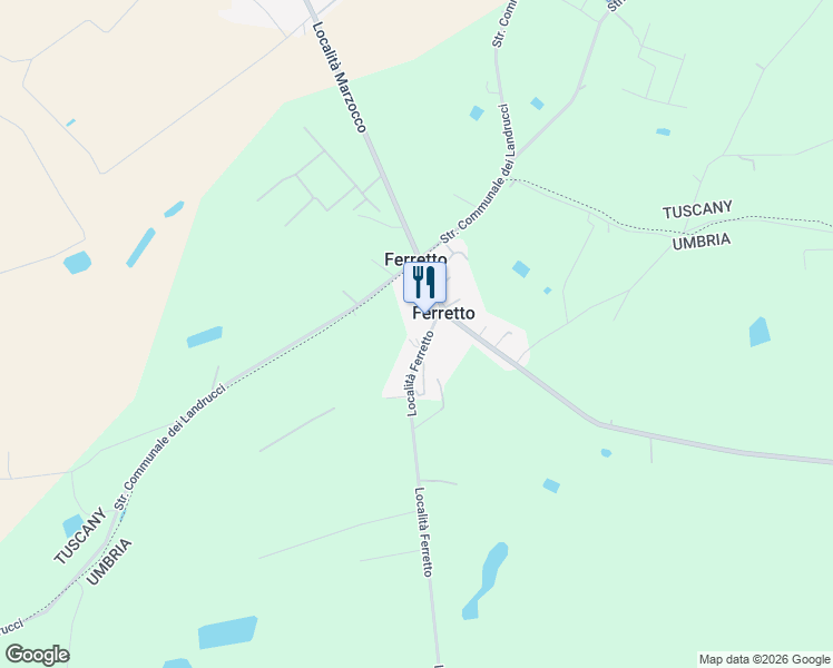 map of restaurants, bars, coffee shops, grocery stores, and more near 8 Località Ferretto in Ferretto