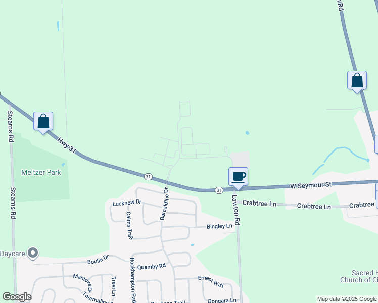 map of restaurants, bars, coffee shops, grocery stores, and more near 5511 Legionnaire Drive in Cicero