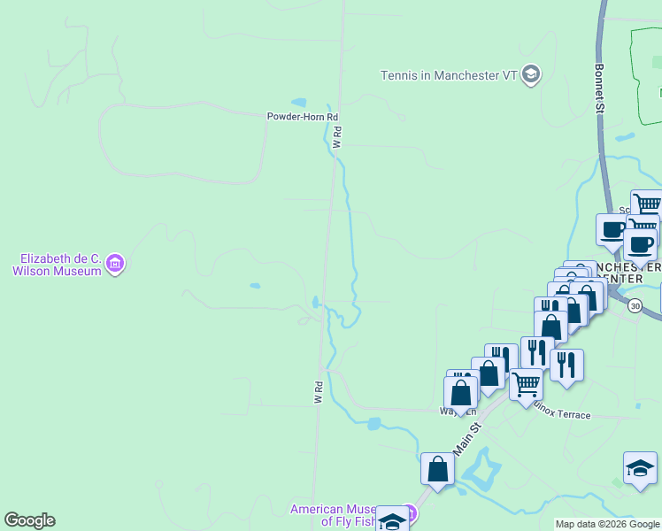 map of restaurants, bars, coffee shops, grocery stores, and more near 956 West Road in Arlington