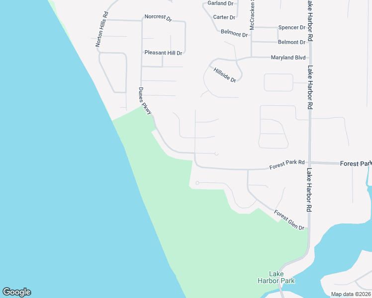 map of restaurants, bars, coffee shops, grocery stores, and more near 4166 Dunes Parkway in Norton Shores