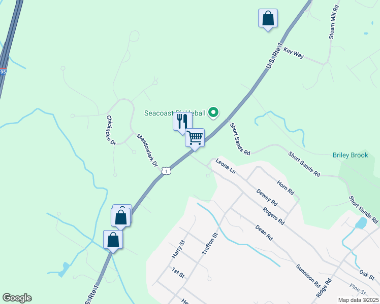 map of restaurants, bars, coffee shops, grocery stores, and more near 64 Rogers Road in York