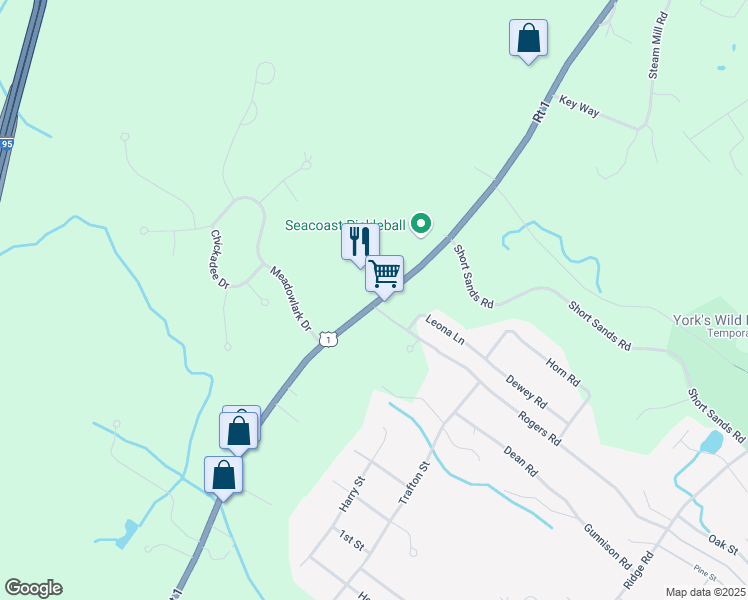 map of restaurants, bars, coffee shops, grocery stores, and more near 64 Rogers Road in York