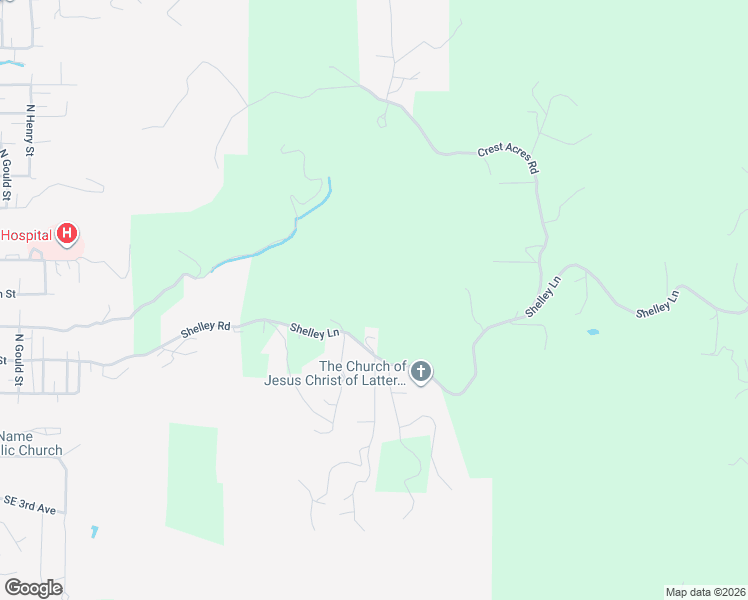 map of restaurants, bars, coffee shops, grocery stores, and more near 94495 Shelley Lane in Coquille