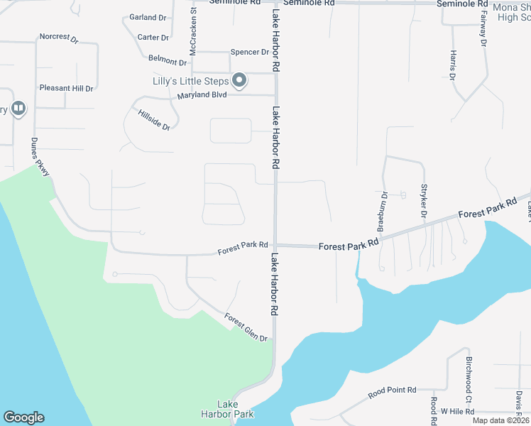 map of restaurants, bars, coffee shops, grocery stores, and more near 4121 Lake Harbor Road in Norton Shores