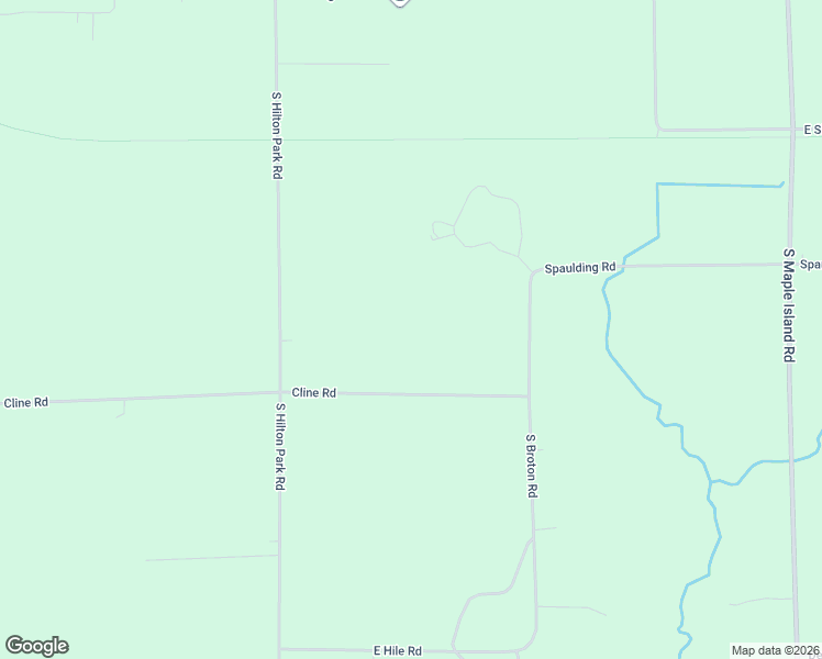 map of restaurants, bars, coffee shops, grocery stores, and more near 6586 Cline Road in Muskegon County