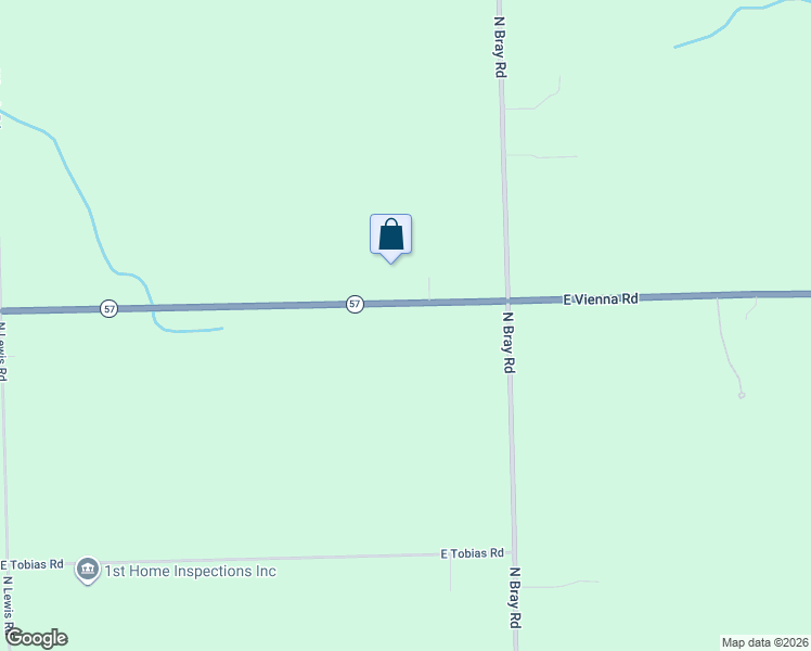map of restaurants, bars, coffee shops, grocery stores, and more near 2484 East Vienna Road in Clio
