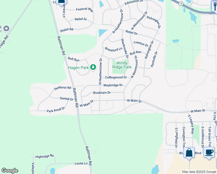 map of restaurants, bars, coffee shops, grocery stores, and more near 3177 Weybridge Drive in Sun Prairie