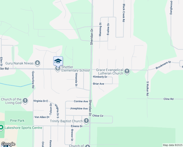 map of restaurants, bars, coffee shops, grocery stores, and more near in Muskegon