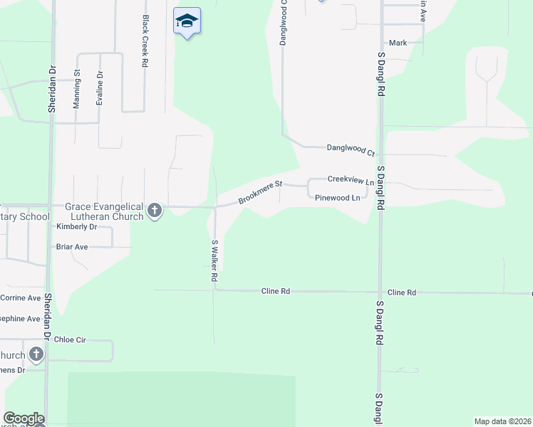 map of restaurants, bars, coffee shops, grocery stores, and more near 2853 Brookmere Street in Muskegon