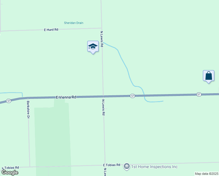 map of restaurants, bars, coffee shops, grocery stores, and more near 12030 North Lewis Road in Clio