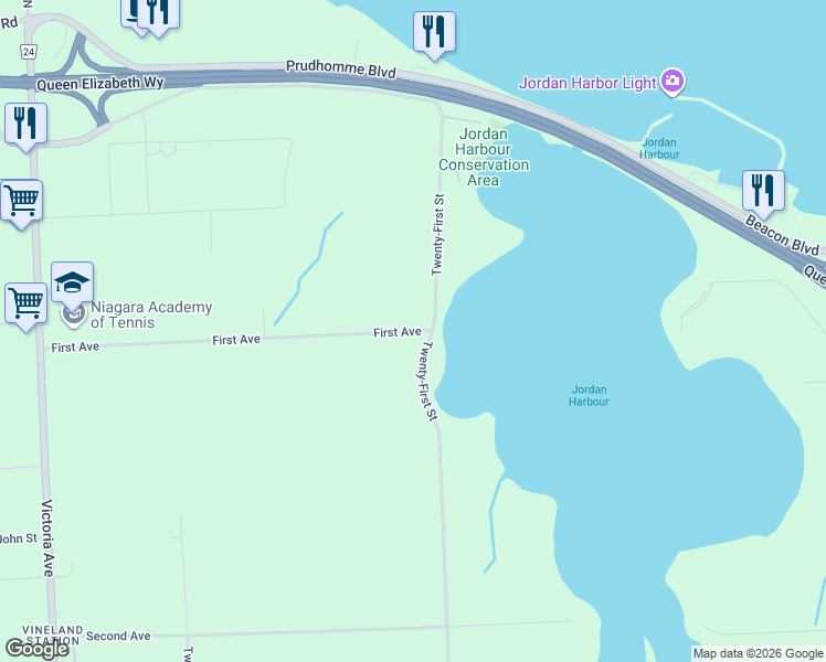 map of restaurants, bars, coffee shops, grocery stores, and more near 1561 First Avenue in Lincoln