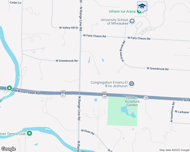 map of restaurants, bars, coffee shops, grocery stores, and more near 8900-8998 N Range Line Rd in River Hills