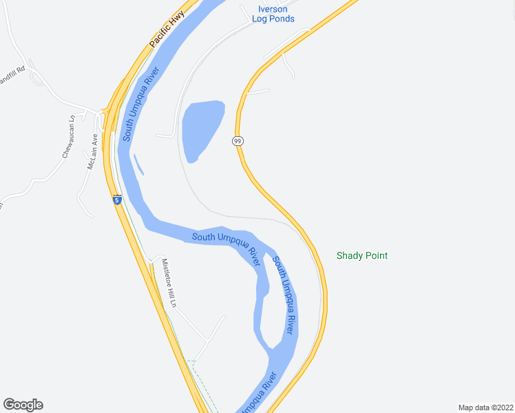 map of restaurants, bars, coffee shops, grocery stores, and more near 2703 Old Highway 99 South in Roseburg