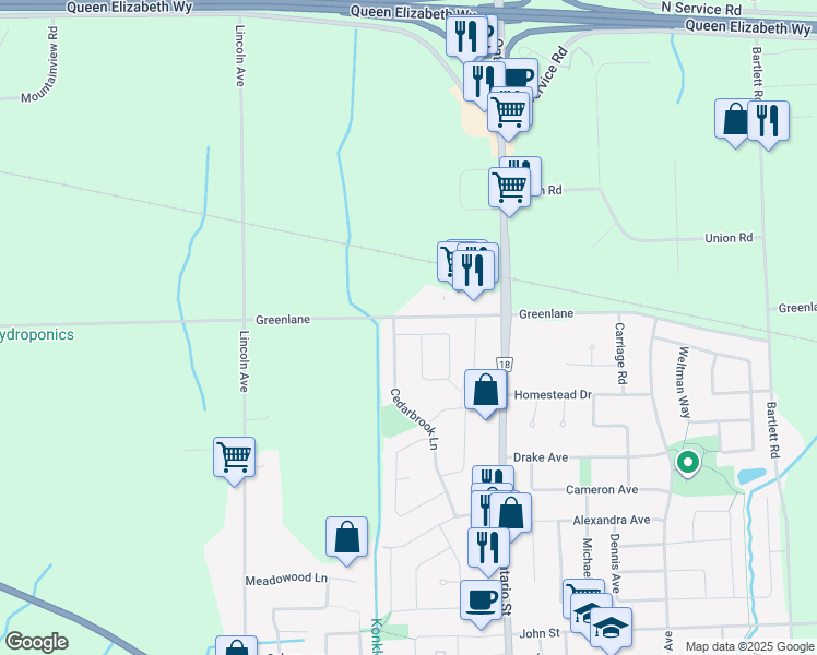 map of restaurants, bars, coffee shops, grocery stores, and more near 4511 Saint Volodymyr Court in Lincoln