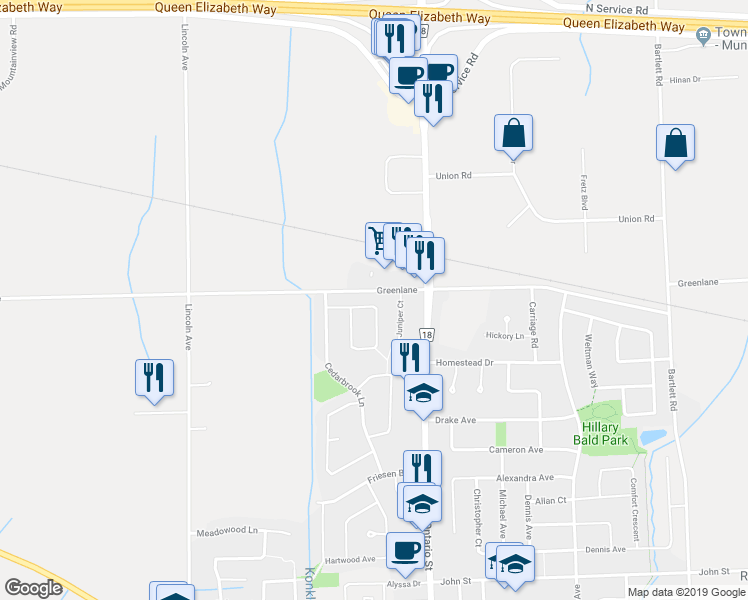 map of restaurants, bars, coffee shops, grocery stores, and more near 4529 Saint Volodymyr Court in Lincoln