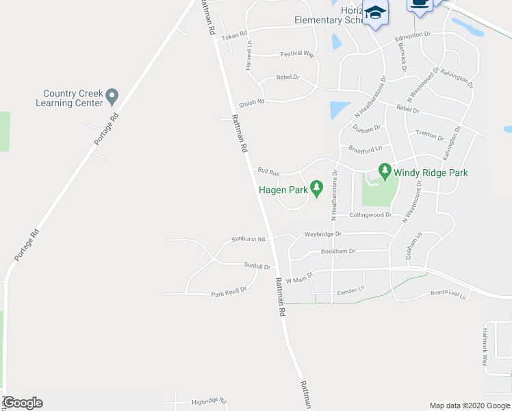 map of restaurants, bars, coffee shops, grocery stores, and more near 6095 Rattman Road in Madison