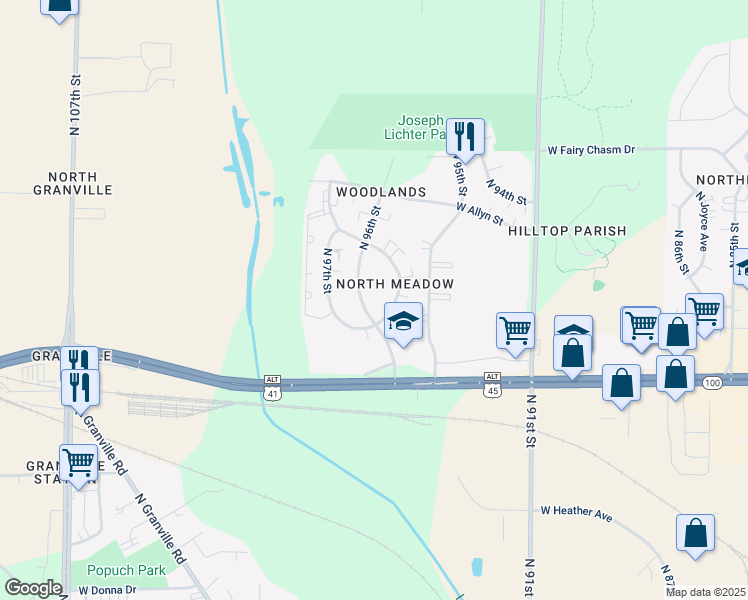 map of restaurants, bars, coffee shops, grocery stores, and more near in Milwaukee