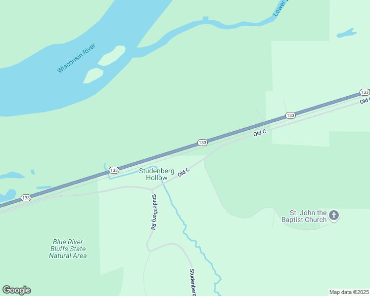 map of restaurants, bars, coffee shops, grocery stores, and more near Wisconsin 133 Trunk in Boscobel