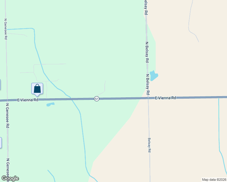 map of restaurants, bars, coffee shops, grocery stores, and more near 5393 East Vienna Road in Clio