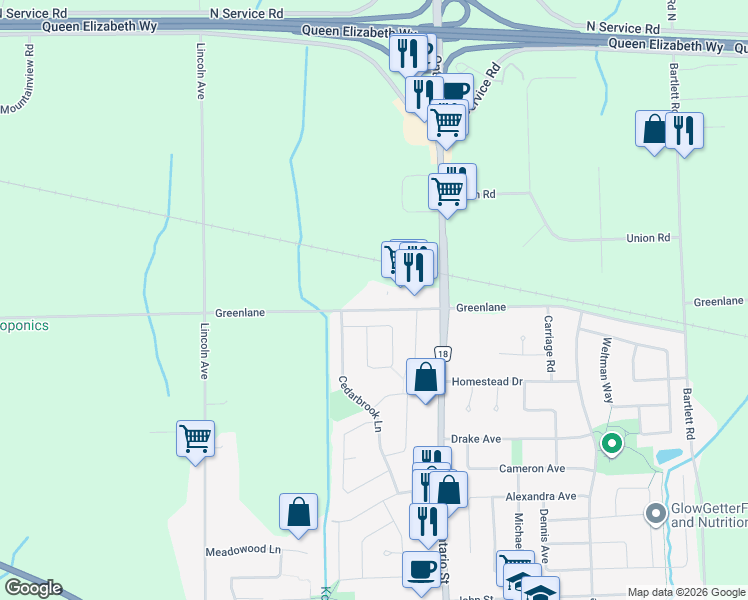 map of restaurants, bars, coffee shops, grocery stores, and more near 4529 Saint Volodymyr Court in Lincoln